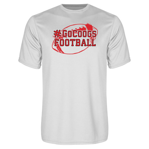  White Performance Tee - Go Coogs Football