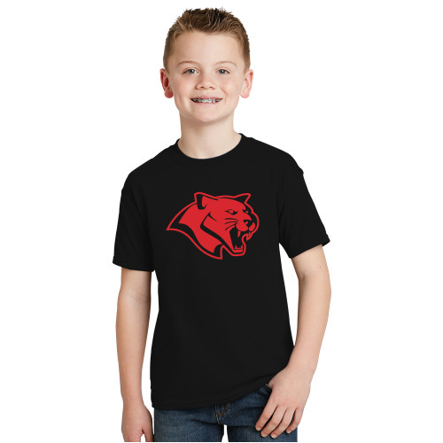  Youth Black T Shirt - Cougar