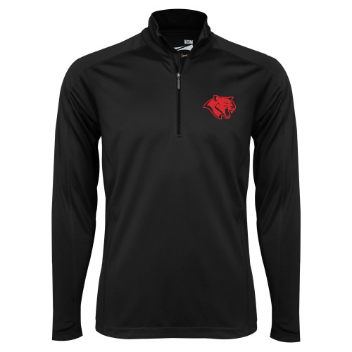  Syntrel Black Interlock 1/4 Zip - Cougar