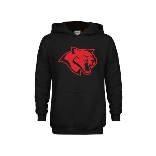 Youth Black Fleece Hoodie - Cougar