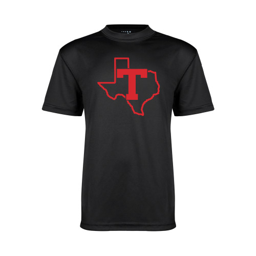  Youth Performance Black Tee - T Texas