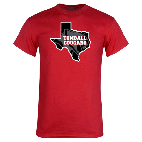  Red T Shirt - Tomball Cougars Texas