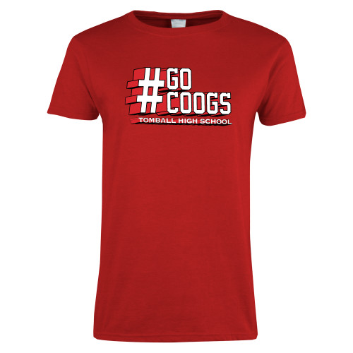  Womens Short Sleeve Red Tee - Go Coogs