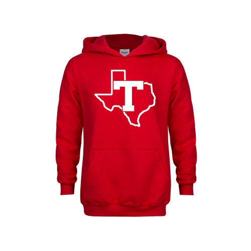  Youth Red Fleece Hoodie - T Texas