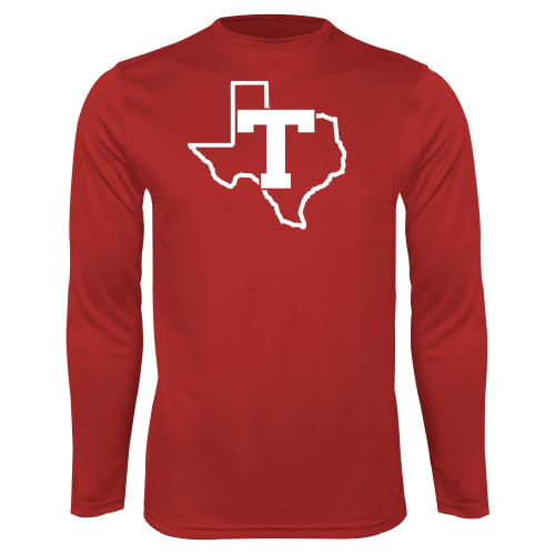  Red Performance Long Sleeve Shirt - T Texas