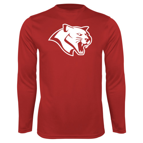  Red Performance Long Sleeve Shirt - Cougar