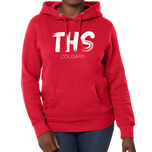  Fall Rush Ladies Red Sponge Fleece Hoodie - THS Stroke