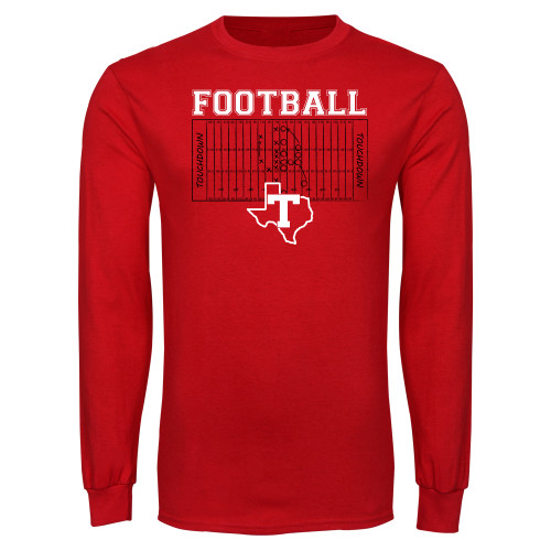  Red Long Sleeve T Shirt - Football Play
