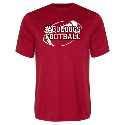 Red Performance Tee - Go Coogs Football