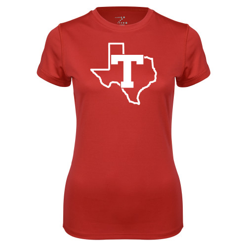  Womens Red Performance Tee - T Texas