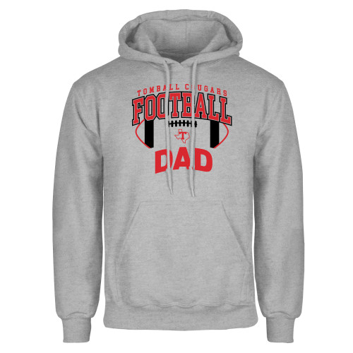  Grey Fleece Hoodie - Tomball Cougars Football Dad