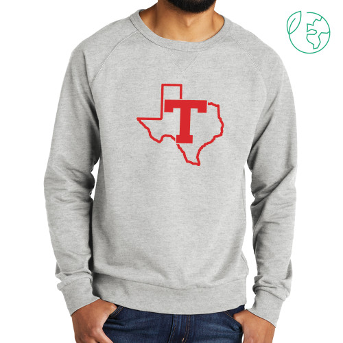  Allmade Light Grey Organic French Terry Crewneck Sweatshirt - T Texas