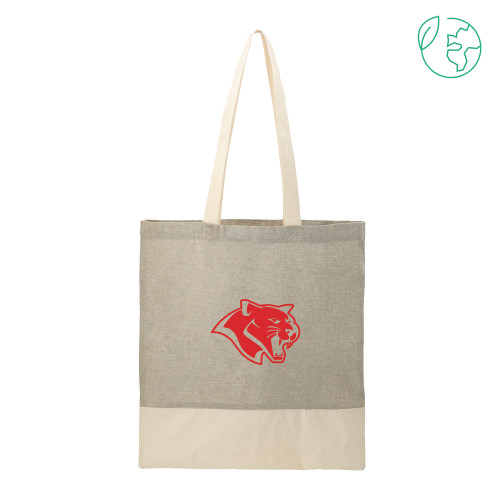  Split Recycled Grey Cotton Twill Convention Tote - Cougar