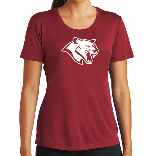  Womens Cardinal Performance Short Sleeve Tee - Cougar