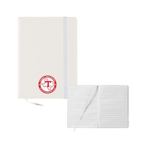  5x7 White Hard Cover Journal - Athletic Booster Club Logo