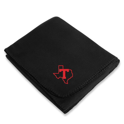  Black Arctic Fleece Blanket - T Texas