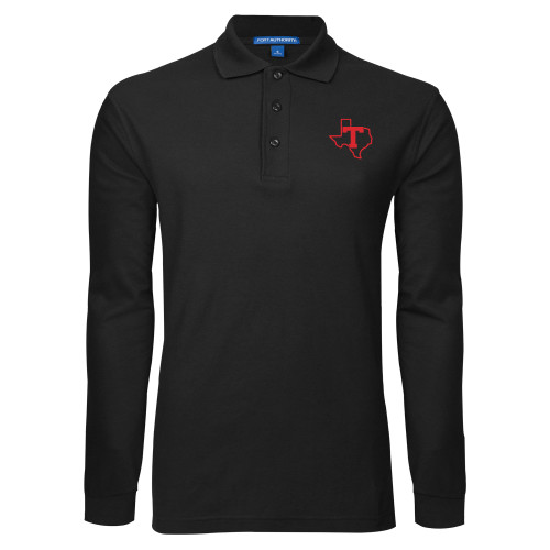  Black Long Sleeve Polo - T Texas
