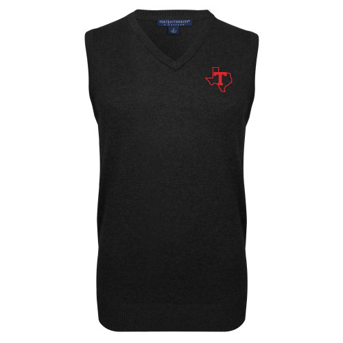  Black VNeck Sweater Vest - T Texas