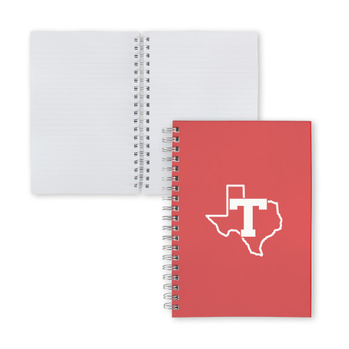  Clear 7 x 10 Spiral Journal Notebook - T Texas
