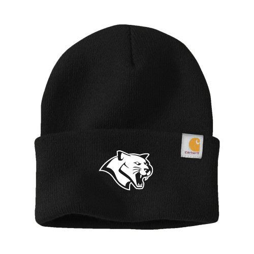  Carhartt Black Knit Beanie w/Cuff - Cougar