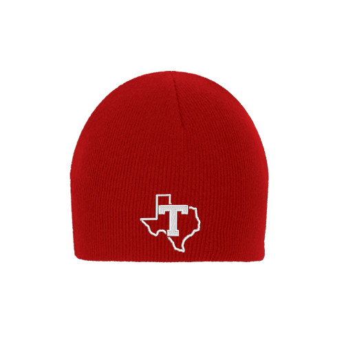  Red Knit Beanie - T Texas