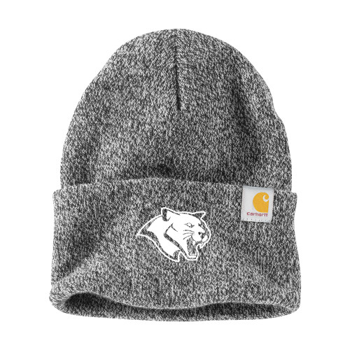  Carhartt Black/White Knit Beanie w/Cuff - Cougar
