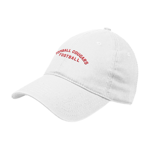  White Unstructured Adjustable Low Profile Hat - Tomball Cougars Football
