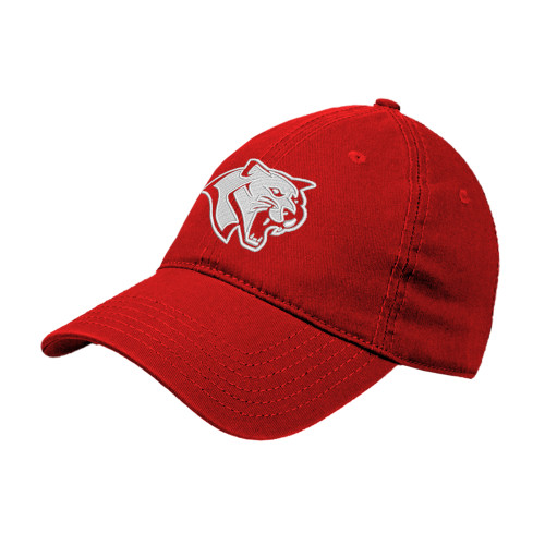  Red Unstructured Adjustable Low Profile Hat - Cougar