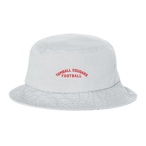  Sportsman White Bucket Hat - Tomball Cougars Football