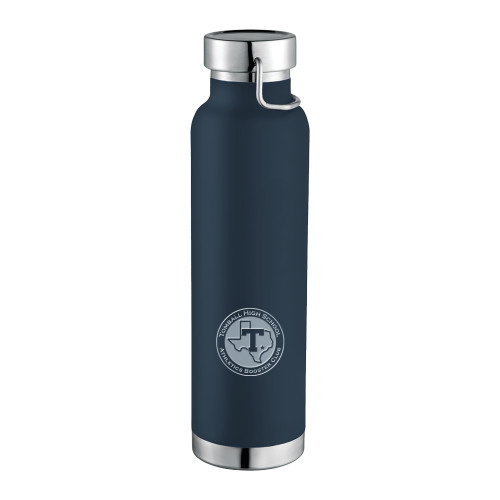  Thor Copper Vacuum Insulated Navy Bottle 22oz - Athletic Booster Club Logo Embroidery Engraved