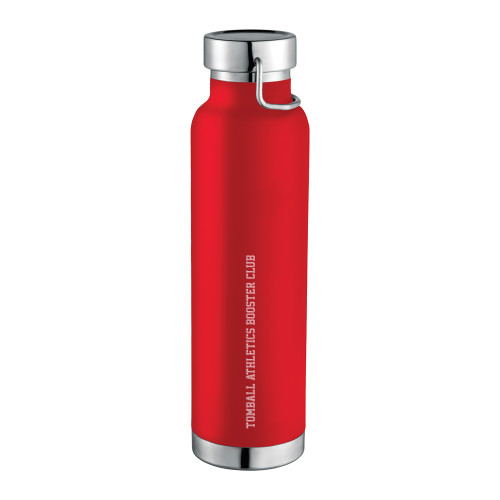  Thor Copper Vacuum Insulated Red Bottle 22oz - Flat Wordmark Engraved