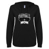 Thumbnail image for  ENZA Womens Black V Notch Raw Edge Fleece Hoodie