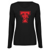 Thumbnail image for  Womens Black Long Sleeve V Neck Tee 