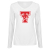 Thumbnail image for  Womens White Long Sleeve V Neck Tee