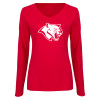 Thumbnail image for  Womens Red Long Sleeve V Neck Tee