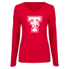 Thumbnail image for  Womens Red Long Sleeve V Neck Tee