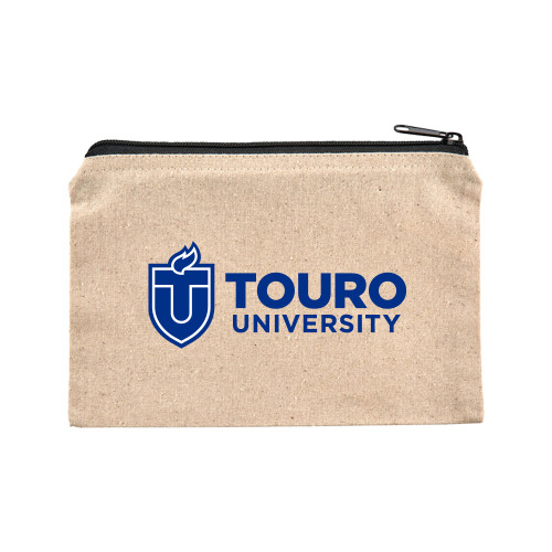  8oz. Natural Cotton Travel Pouch - Touro University Horizontal