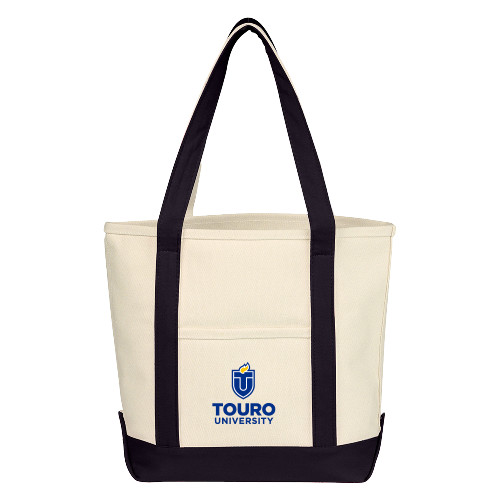 Touro Cotton Canvas Natural/Black Tote Bag