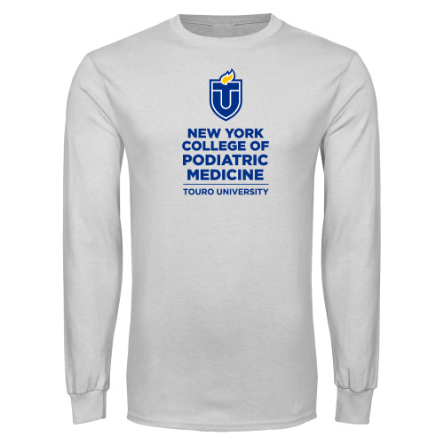  White Long Sleeve T Shirt - Touro University College of Podiatric Medicine