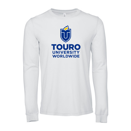  Bella + Canvas White Jersey Cotton Long Sleeve T Shirt - Touro University Worldwide