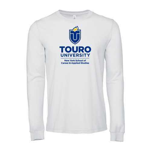  Bella + Canvas White Jersey Cotton Long Sleeve T Shirt - Touro University NYSCAS