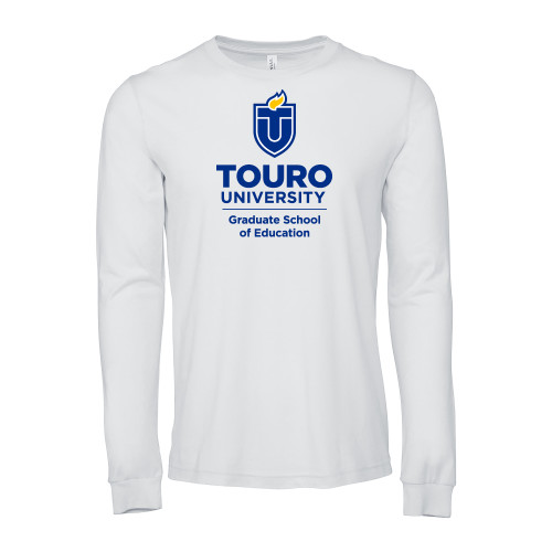  Bella + Canvas White Jersey Cotton Long Sleeve T Shirt - Touro University Graduate School of Education