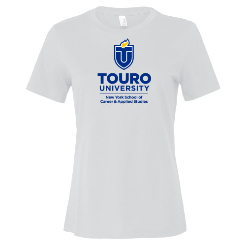  Bella + Canvas Womens White Relaxed Cotton T Shirt - Touro University NYSCAS