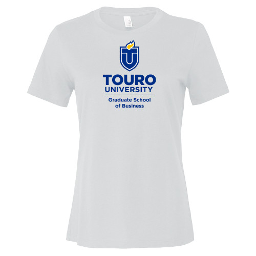  Bella + Canvas Womens White Relaxed Cotton T Shirt - Touro University Graduate School of Business