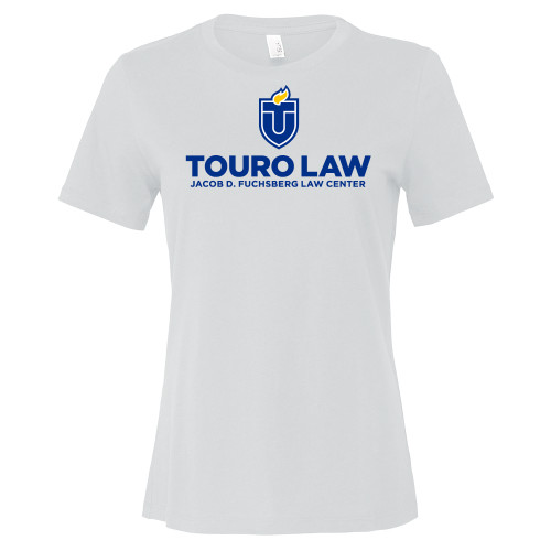  Bella + Canvas Womens White Relaxed Cotton T Shirt - Touro University Touro Law Center