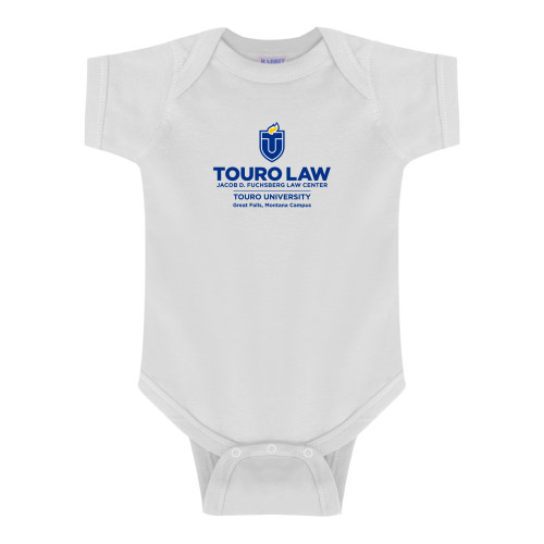  White Infant Onesie - Touro Law Montana Vertical