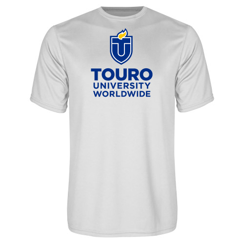  White Performance Tee - Touro University Worldwide