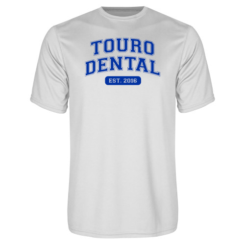  White Performance Tee - Touro Dental Collegiate Arched Est Date