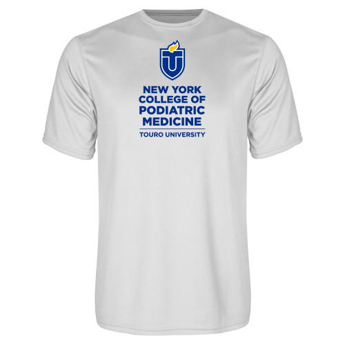  White Performance Tee - Touro University College of Podiatric Medicine
