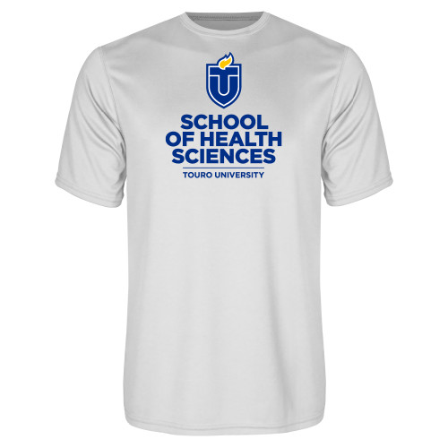  White Performance Tee - Touro University School of Health Sciences